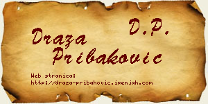 Draža Pribaković vizit kartica